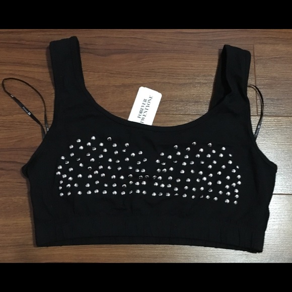 ✨2 FOR $25✨ forever 21 studded cropped top - Picture 2 of 2